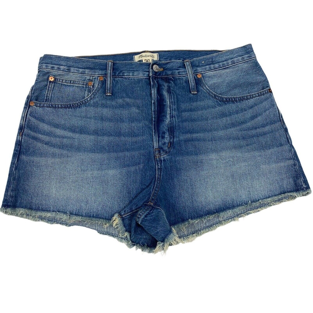 Madewell Shorts Berriman Relaxed Cutoff Denim Shorts Mc643 Button Fly Frayed 33